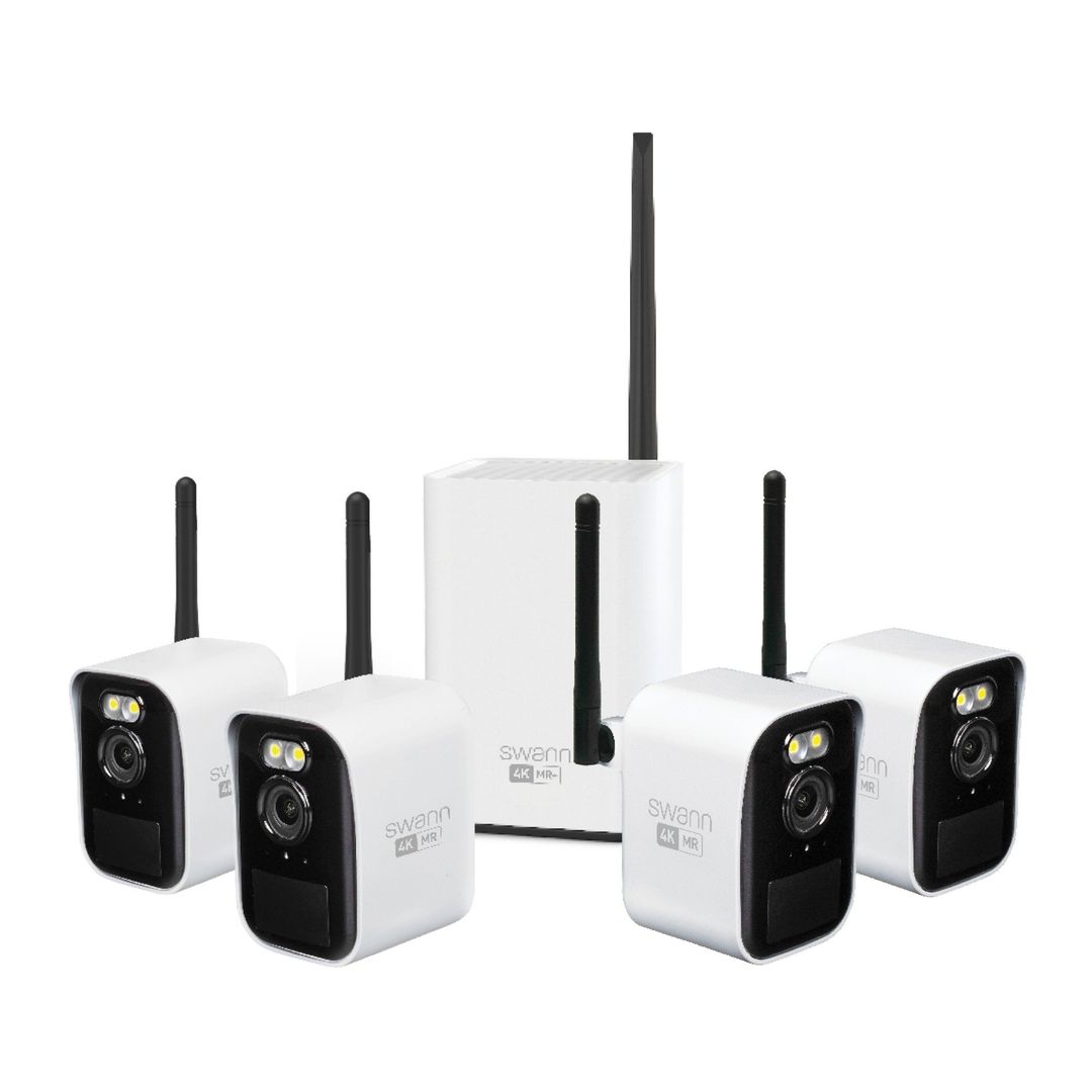 SWANN MaxRanger Mini SWNVK-MRMINISD4 4K Ultra HD NVR Security System - 4 Cameras, White - Image 1