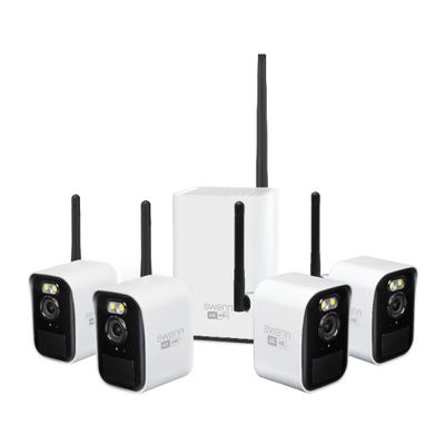 SWANN MaxRanger Mini SWNVK-MRMINISD4 4K Ultra HD NVR Security System - 4 Cameras, White