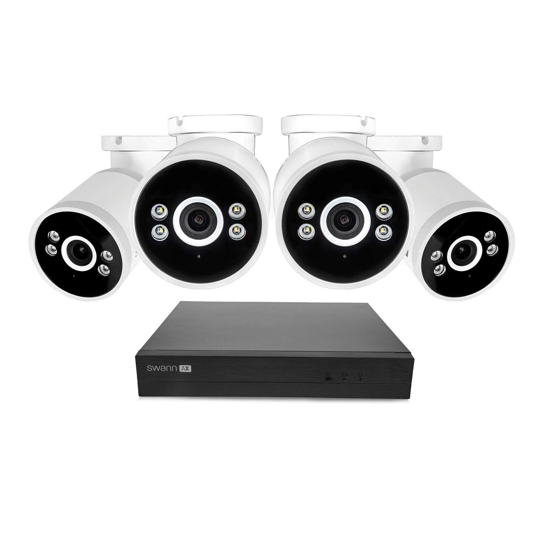 Swann AdvancedX 4K Wired NVR CCTV 4 Bullet Camera Kit 8 Channel 1TB H - Image 1