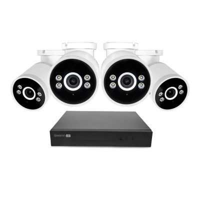 Swann AdvancedX 4K Wired NVR CCTV 4 Bullet Camera Kit 8 Channel 1TB H
