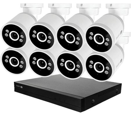 SWANN AdvancedX SWNVK-16ADVANX8B 16-channel 4K Ultra HD NVR Security System - 2TB, 8 Bullet Cameras, White,Black