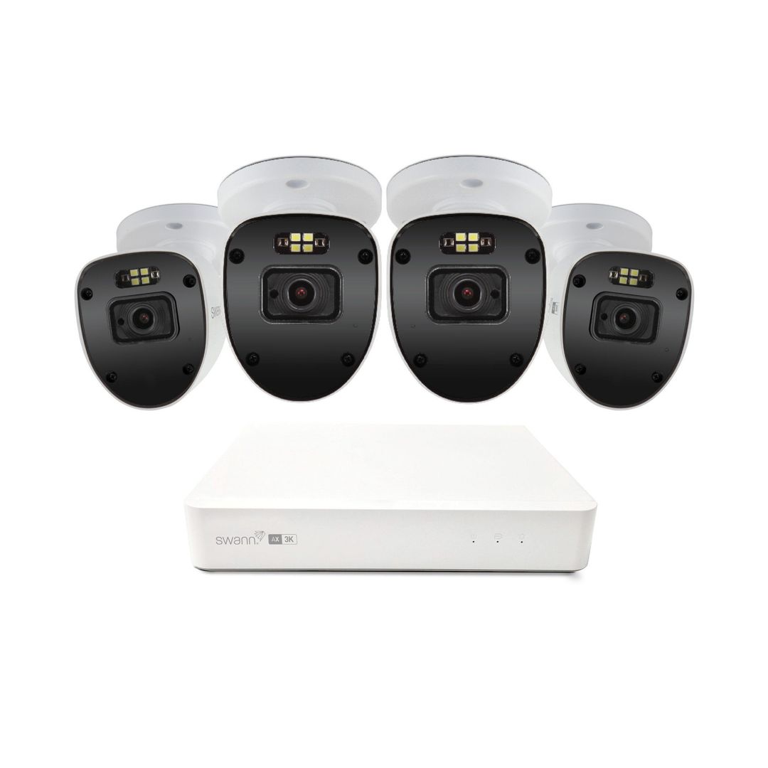 SWANN AdvancedX SWNVK-8ADVX5MP4B 8-channel 3K NVR Security System - 1TB, 4 Cameras, White - Image 1