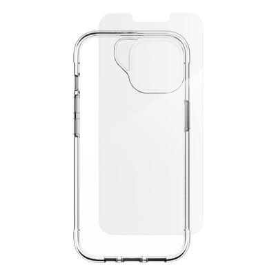 ZAGG iPhone 16e / 14 / 13 Luxe Case & Screen Protector Bundle, Clear