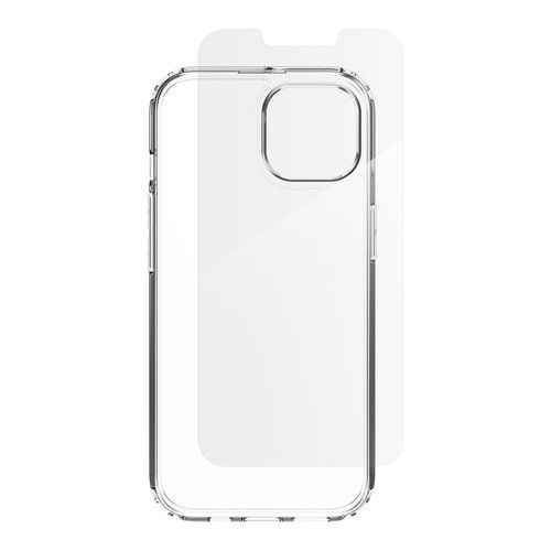 ZAGG Defence iPhone 16e / 14 / 13 Clear Case & Screen Protector Bundle, Clear - Image 1
