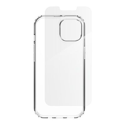 ZAGG Defence iPhone 16e / 14 / 13 Clear Case & Screen Protector Bundle, Clear