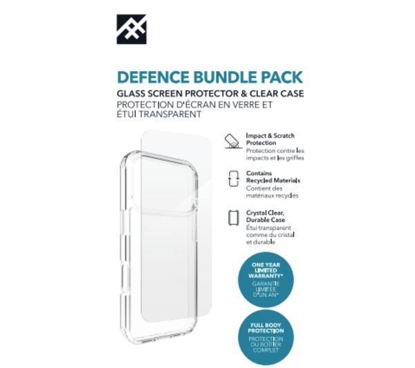 ZAGG Defence iPhone 17 Pro Clear Case & Screen Protector Bundle, Clear - Image 1