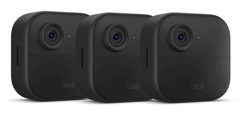BLINK Outdoor 4 Full HD 1080p WiFi Security Camera System - 3 Cameras, Black, Black - Image 1