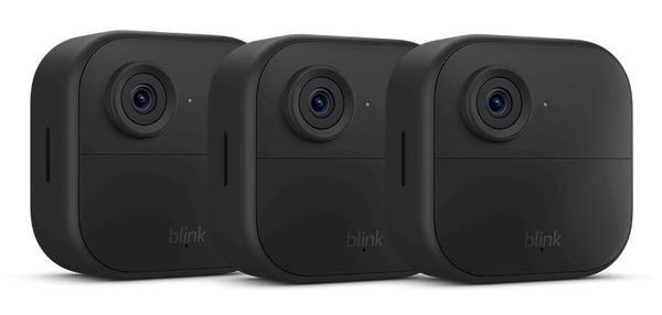 BLINK Outdoor 4 Full HD 1080p WiFi Security Camera System - 3 Cameras, Black, Black