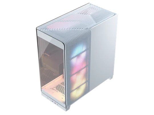 Corsair 4500X LX-R RGB Tempered Glass Mid-Tower Gaming Case, White - Image 1