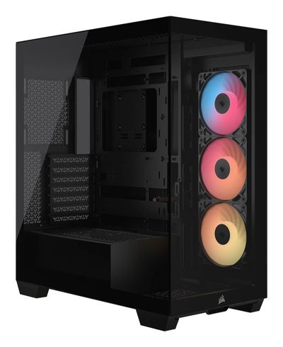 CORSAIR 3500X RS-R ARGB ATX Mid-Tower PC Case - Black, Black