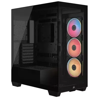 Corsair Midi Tower 3500X LXR LINK TG Black - Thumbnail 2