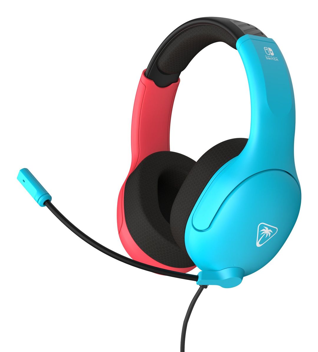 Turtle Beach Airlite Fit Neon Blue and Red Wired Gaming Headset with F - Image 1