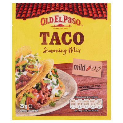 Old El Paso Garlic & Paprika Taco Seasoning Spice Mix 25g - Thumbnail 2