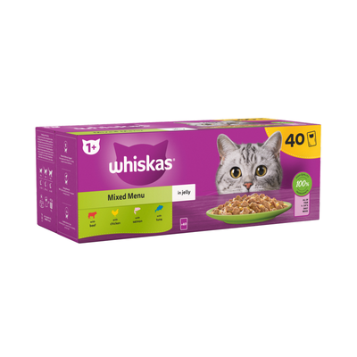 Whiskas 1+ Pouches in Jelly - Mixed Menu / 40