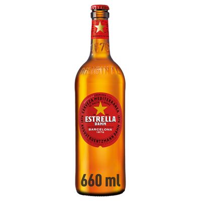 Estrella Damm Premium Lager Beer, 12 x 660 ml