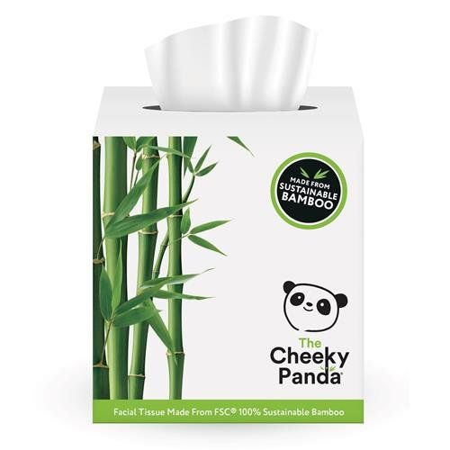 Cheeky Panda Sustainable Plastic-Free Bamboo Cube Facial Tissue 56 Sheets Per Pack (Pack 12 ) - CUBFTX12 - Image 1