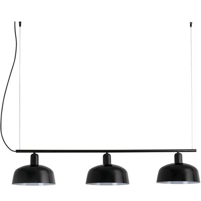 FARO BARCELONA Tatawin hanging light, black, glass, length 100 cm, 3-bulb. - Thumbnail 2