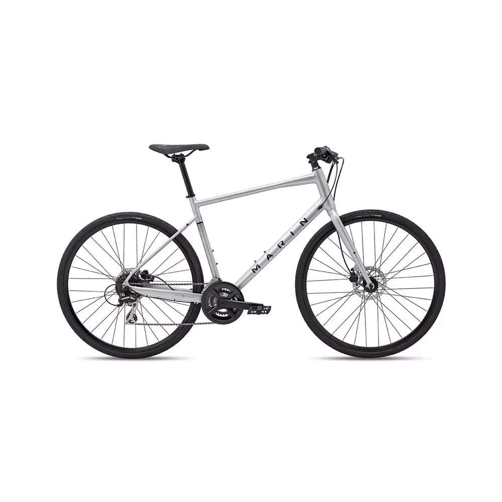 Marin Fairfax 2 Hybrid Bike 2023 SILVER BLACK - Image 1
