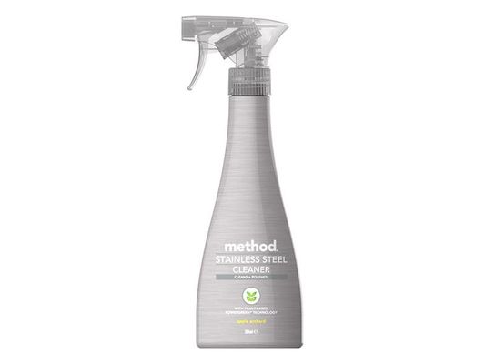 Method, Stainless Steel Spray, 0.35L, Non-Abrasive Cleaner - Silver