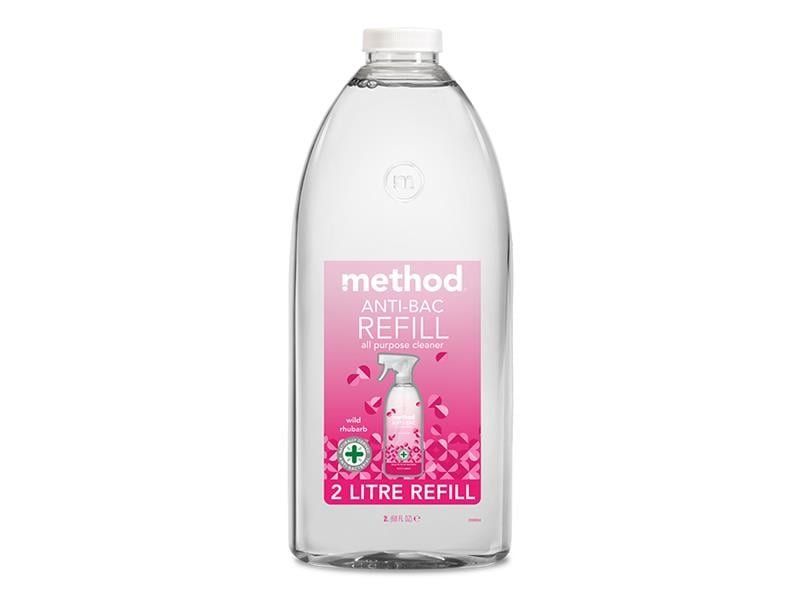 Method, Anti-Bacterial Cleaner, Rhubarb Refill, 2L, Eco-Friendly - Red - Image 1