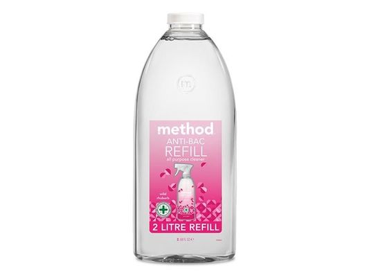Method, Anti-Bacterial Cleaner, Rhubarb Refill, 2L, Eco-Friendly - Red