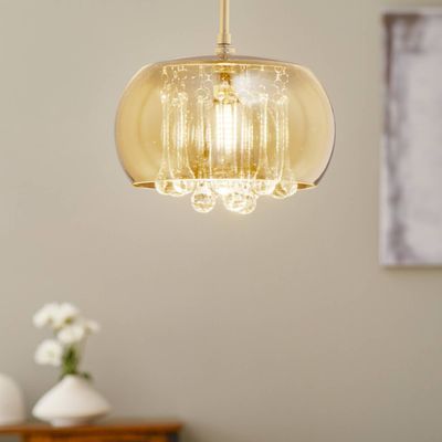Schuller Valencia Argos LED hanging light with crystal drops Ø 22 cm