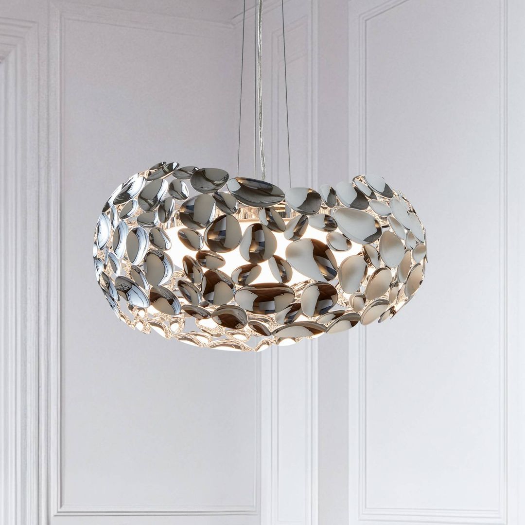 Schuller Valencia Narisa LED hanging light 47 cm glossy chrome - Image 1