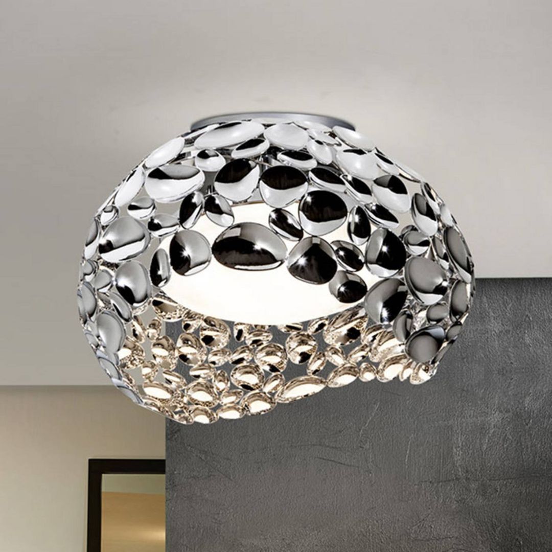 Schuller Valencia Narisa LED ceiling light, Ø 46 cm, chrome - Image 1