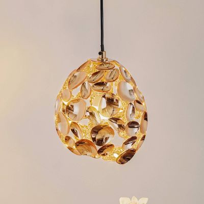 Schuller Valencia Narisa LED pendant light Ø 18 cm rose gold/brown