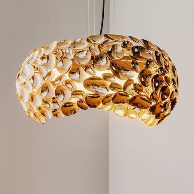 Schuller Valencia Narisa LED pendant light Ø 46 cm rose gold/brown