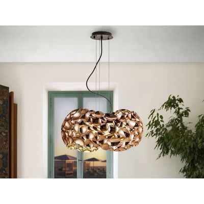 Schuller Valencia Narisa LED pendant light Ø 46 cm rose gold/brown - Thumbnail 2