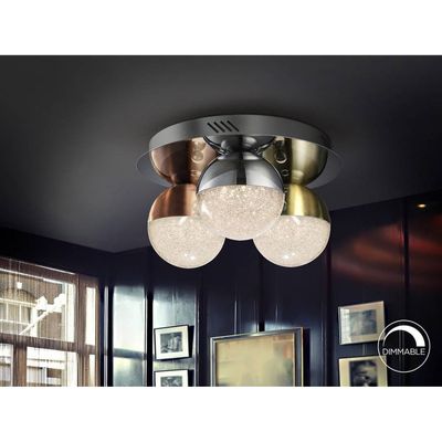 Schuller Valencia Sphere LED ceiling light, multicoloured, 3-bulb - Thumbnail 2
