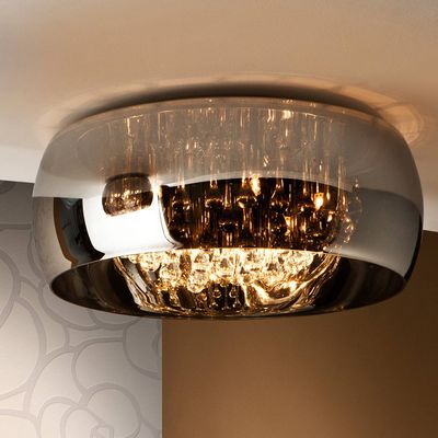 Schuller Valencia Argos ceiling light with crystals, Ø 50 cm