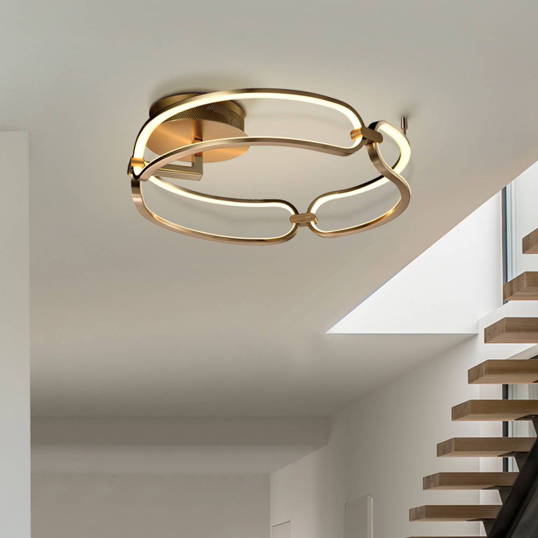 Schuller Valencia Colette LED ceiling light, 3-bulb, rose gold - Image 1
