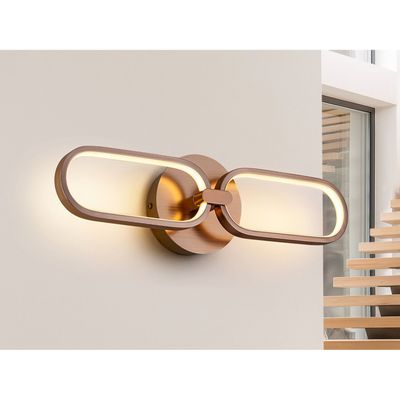 Schuller Valencia Colette LED wall light, two-bulb, rose gold - Thumbnail 2