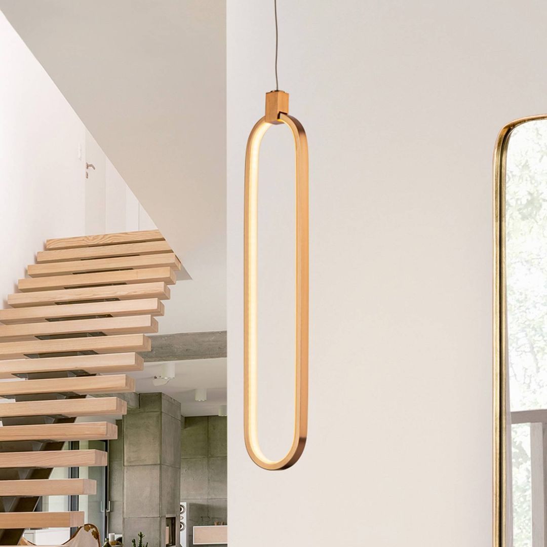 Schuller Valencia Colette LED pendant light, rose gold, 1-bulb - Image 1