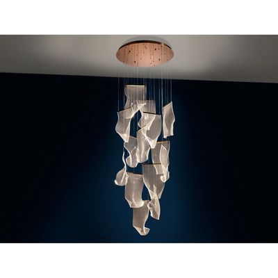 Schuller Valencia Velos LED pendant light, rosé, organic elements - Thumbnail 2