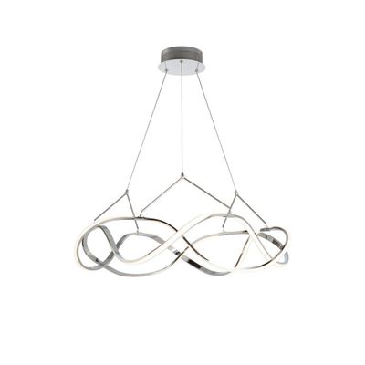 Schuller Valencia Molly LED pendant light, chrome, Ø 80 cm, dimmable - Thumbnail 2