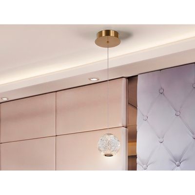 Schuller Valencia Austral LED pendant light, gold/clear, 1-bulb - Thumbnail 2