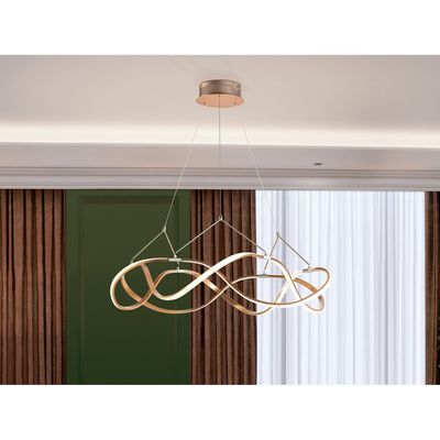 Schuller Valencia Molly LED pendant light remote Ø 80 cm rose gold - Thumbnail 2