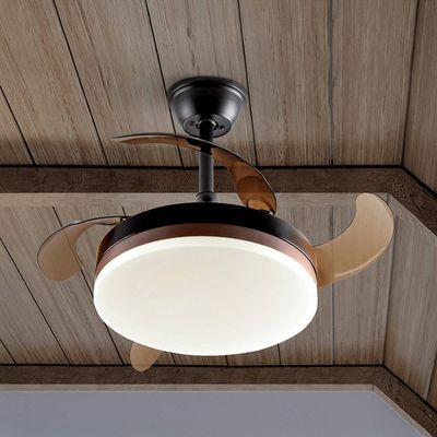 Schuller Valencia LED ceiling fan Vento black/bronze/smoke Ø 90 cm quiet