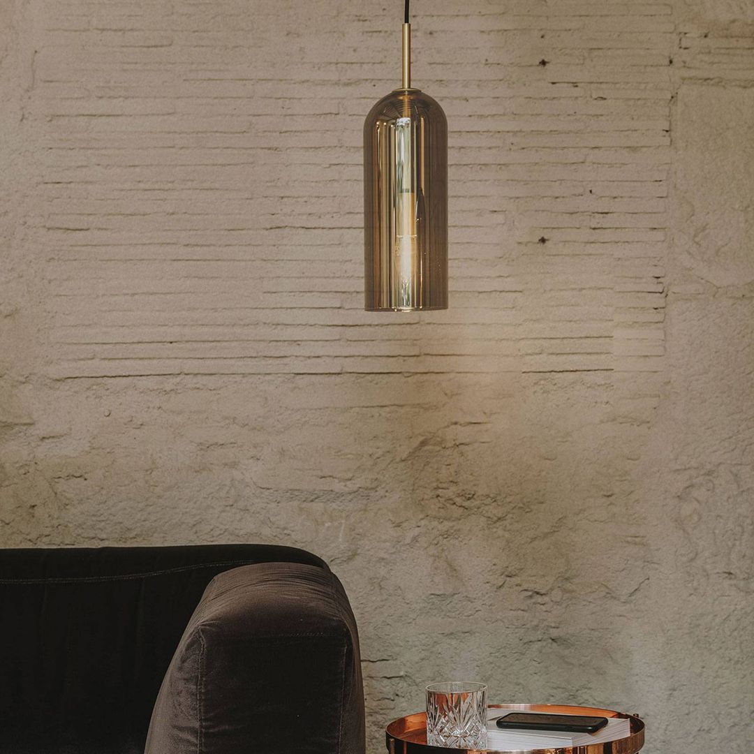 LEDS-C4 Glam hanging light, smoked glass, 31 cm - Image 1