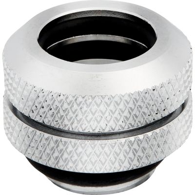 CORSAIR Hydro X Series XF 12mm Hardline Fitting - Chrome, Pack of 4, Silver/Grey