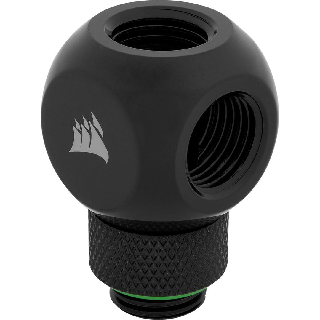 CORSAIR Hydro X Series XF Y-Splitter Rotary Fitting Adapter - G1/4", Black, Black - Image 1