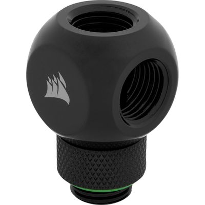 CORSAIR Hydro X Series XF Y-Splitter Rotary Fitting Adapter - G1/4", Black, Black
