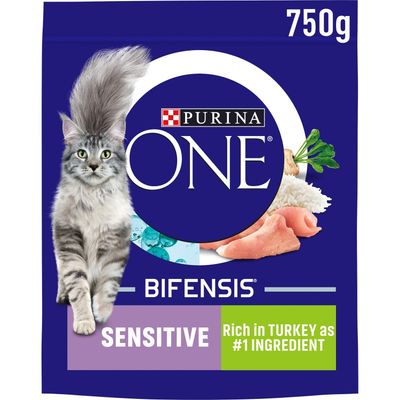 Purina ONE Sensitive Dry Cat Food - Turkey - Thumbnail 2