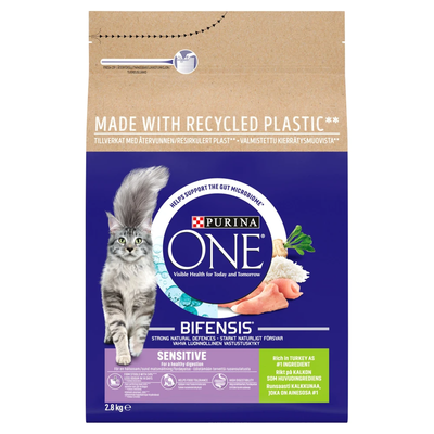 Purina ONE Sensitive Dry Cat Food - Turkey and Rice - Thumbnail 2
