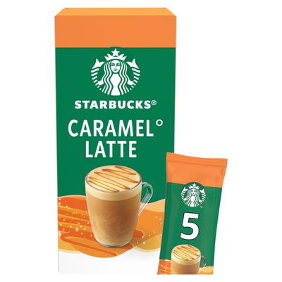 Starbucks Caramel Latte Instant Coffee Sachets 5 x 23g - Thumbnail 2