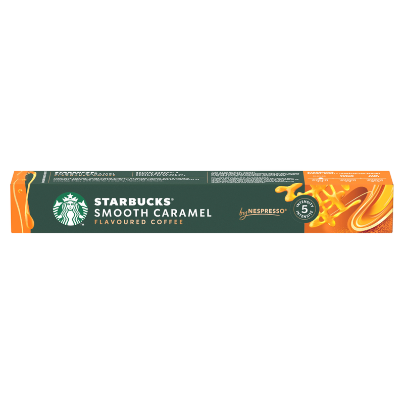 STARBUCKS Smooth Caramel Flavoured Coffee by NESPRESSO Coffee Pods, Blonde Roast, 53g box of 10 - Image 1