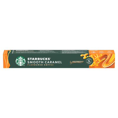 STARBUCKS Smooth Caramel Flavoured Coffee by NESPRESSO Coffee Pods, Blonde Roast, 53g box of 10